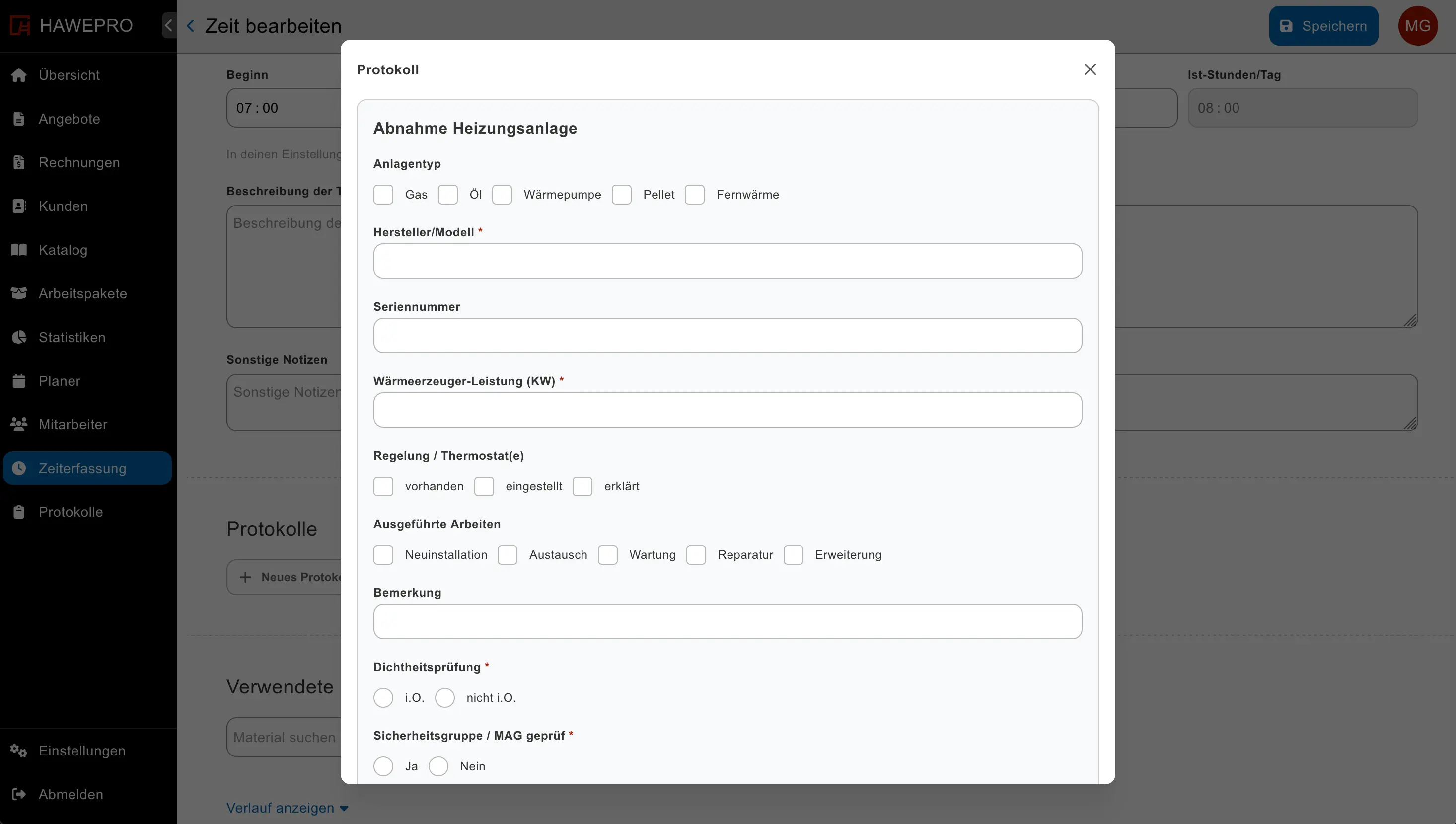 Protokoll ausführen
