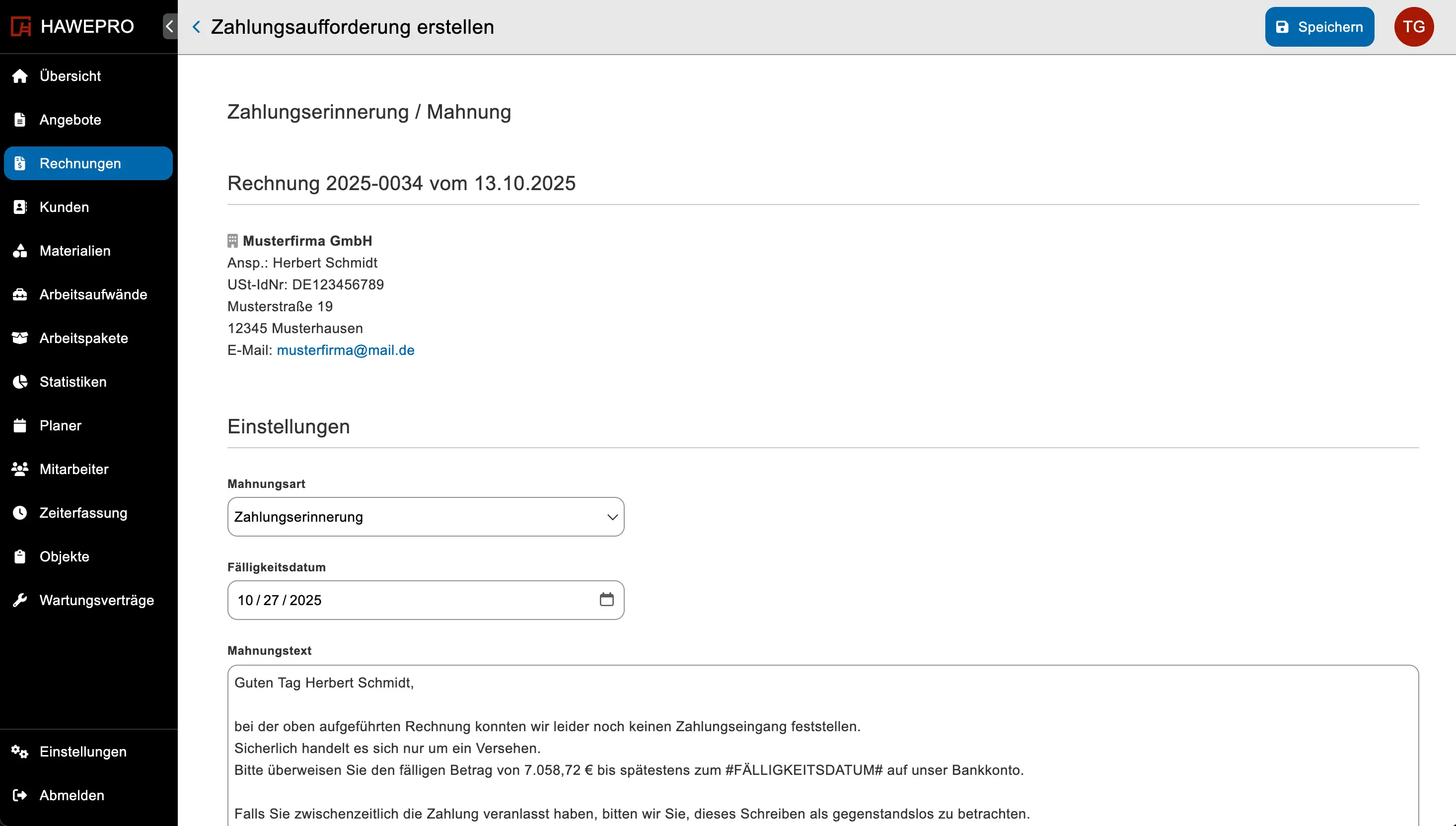 Mahnwesen mit Stufen & Fristen