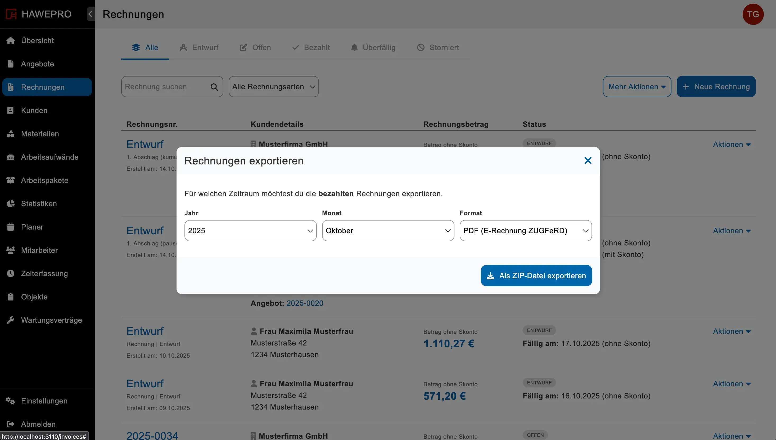 XRechnung/ZUGFeRD